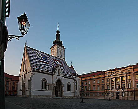 克罗地亚萨格勒布圣·马克教堂