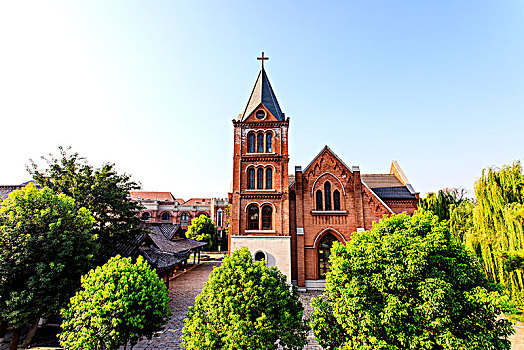 台儿庄古城中的教堂