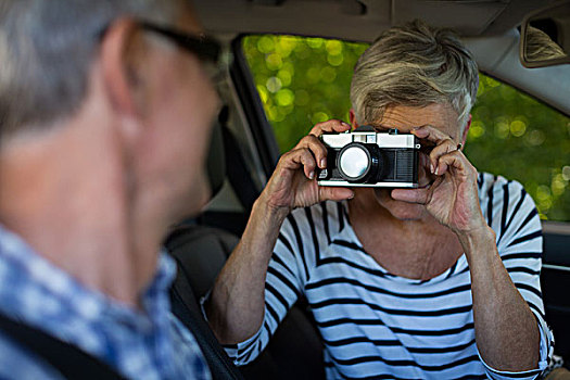 女人,摄影,男人,汽车,老年