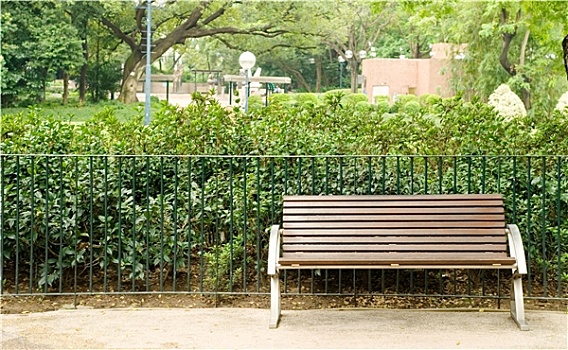 褐色,长椅,无人,公园