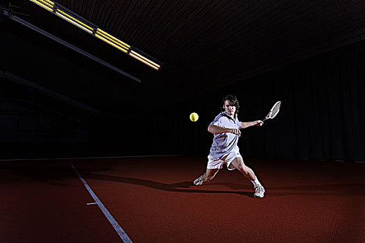 网球手,移动,序列,人,男人,运动员,运动,网球,比赛,大厅,动作,反应