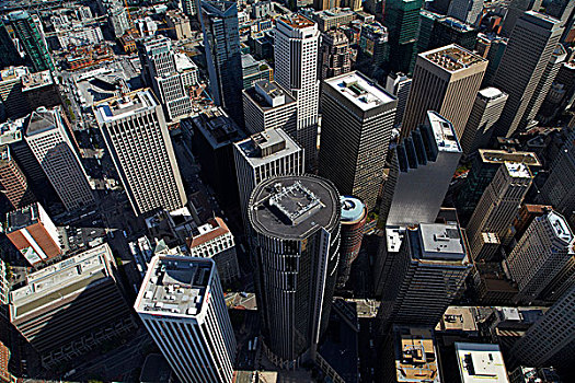 美国,加利福尼亚,旧金山,俯视,摩天大楼,市场,街道,金融区,市区