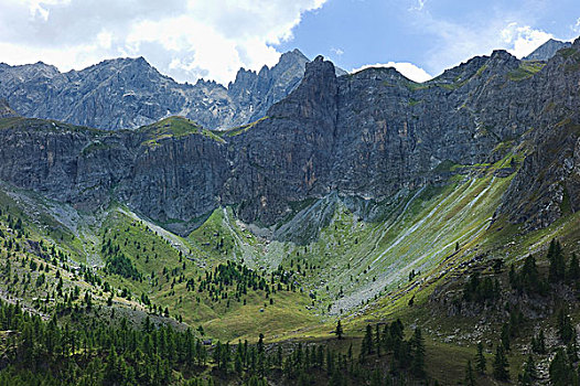 意大利,山峦,山谷