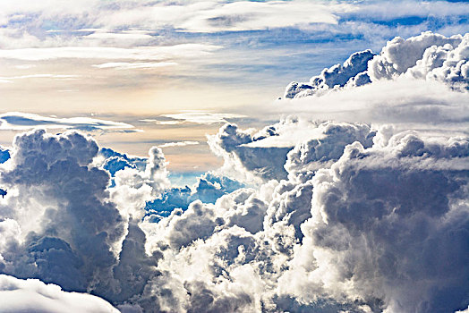 热带,云,积雨云,飞机