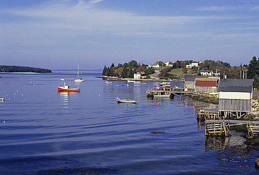 加拿大,新斯科舍省,靠近,哈利法克斯,风景,渔船