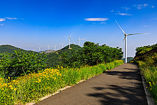 宁波白岩山电力风车