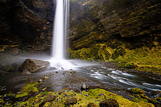 瀑布,环路,南方,区域,冰岛,欧洲