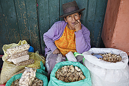 秘鲁,蓬松,销售,女人