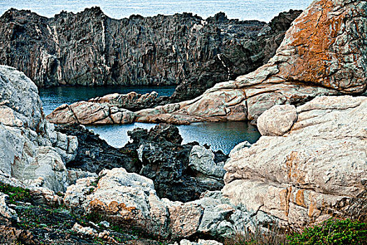 岩石,风景,帽,加泰罗尼亚,西班牙,欧洲