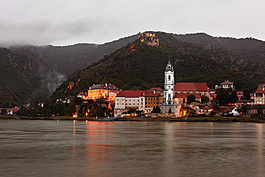 上方,多瑙河,杜恩斯坦,瓦绍,下奥地利州,奥地利,欧洲