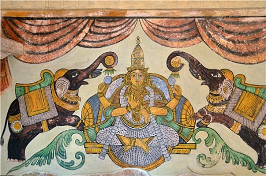 壁画,庙宇,坦贾武尔