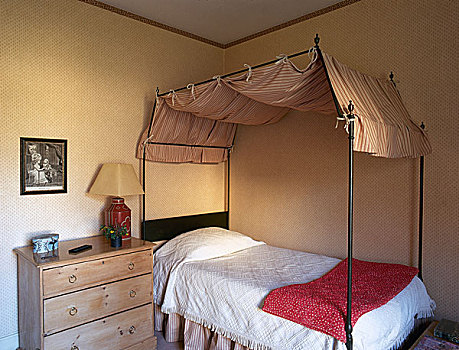 卧室,衣柜,锻铁,四柱床,布,篷子