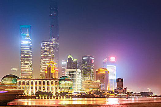 上海,建筑,夜景