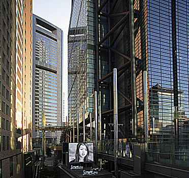 日本,东京,汐留,区域,新,高层建筑,城市发展