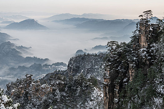 张家界雪景