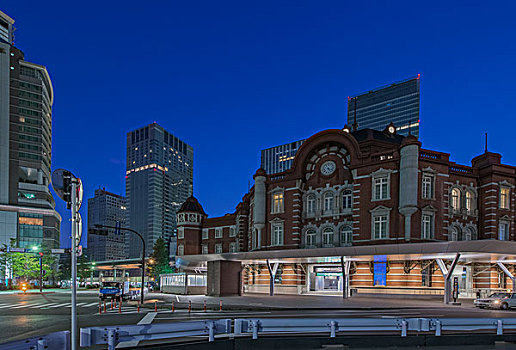 日本,东京,东京站,黎明,大幅,尺寸