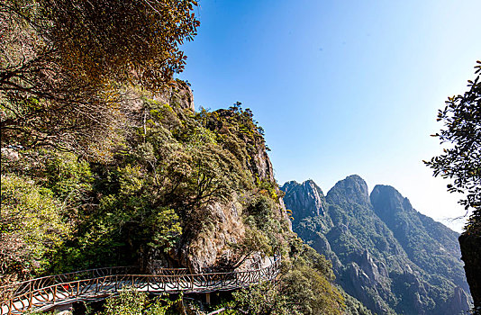 江西上饶三清山西海岸峡谷栈道