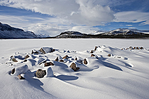 瑞典,拉普兰,国家公园,冬季风景,湖,雪,季节,冬天,自然,风景,山,下雪,寒冷