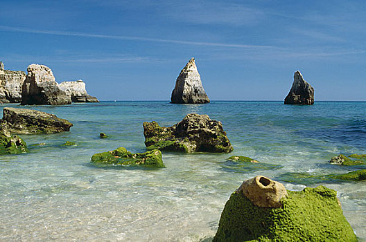 岩石构造,海岸线,拉各斯,阿尔加维,葡萄牙