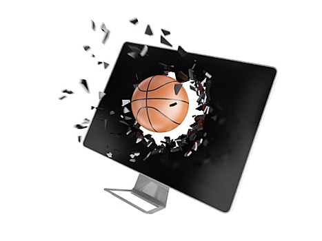 篮球,毁坏,电脑屏幕