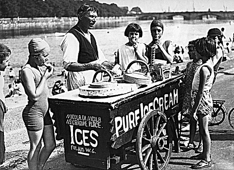 冰淇淋,男人,泰晤士河,伦敦