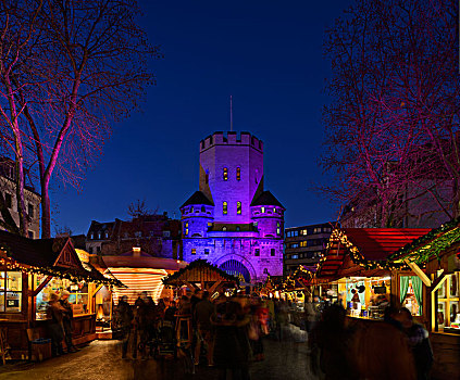 圣诞市场,科隆,北莱茵威斯特伐利亚,德国,欧洲