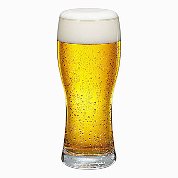 一个,玻璃杯,啤酒