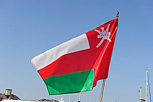阿曼苏丹国,马斯喀特,阿曼,旗帜