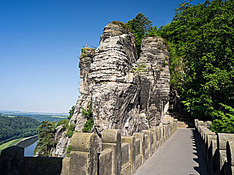 砂岩,山,国家公园,撒克逊瑞士,萨克森,瑞士,著名,桥,岩石构造,德国,大幅,尺寸