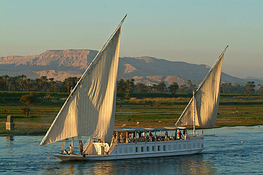 埃及,尼罗河流域,游船,尼罗河