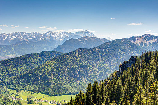 高山,风景,攀升,楚格峰