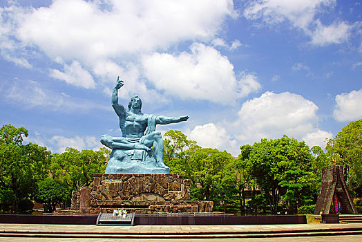 平和,雕塑,长崎,公园,日本