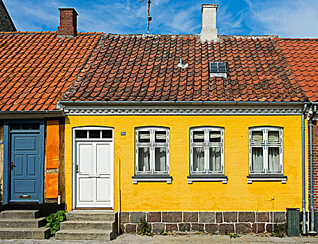 美景,房子,丹麦,欧洲