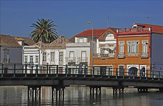 老城,河,塔维拉,阿尔加维,葡萄牙
