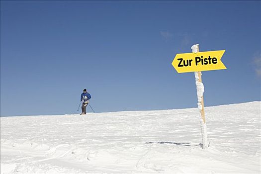 签到,滑雪区,施蒂里亚,奥地利