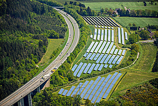 山谷,桥,高速公路,太阳系,藻厄兰,北莱茵威斯特伐利亚,德国