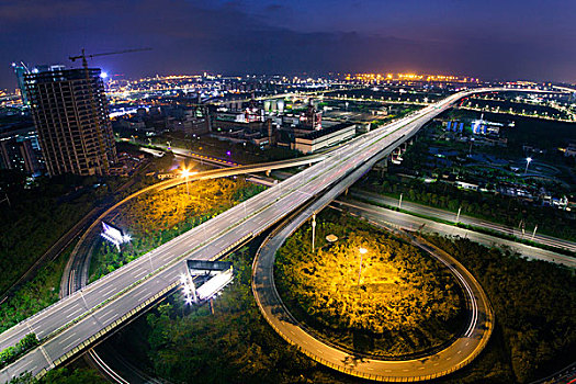 中国广东深圳前海湾区城市夜景