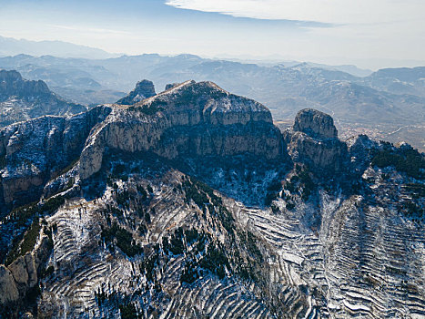 航拍济南南部山区风景