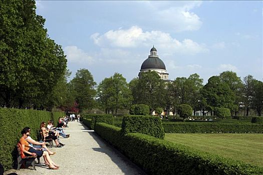 宫廷花园,慕尼黑,上巴伐利亚,巴伐利亚,德国
