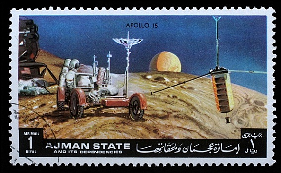 邮票,阿波罗15号,电视,广播