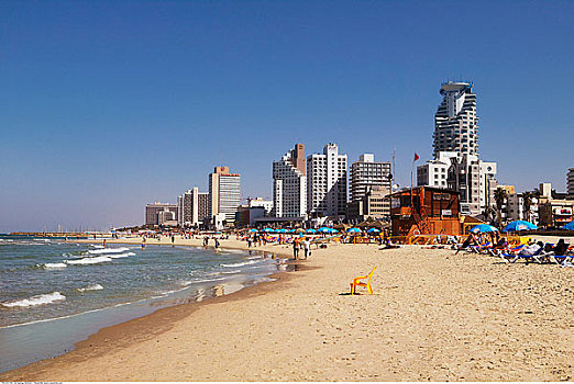 海滩,特拉维夫,以色列