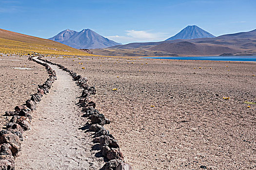 小路,沙子,荒芜,佩特罗,阿塔卡马沙漠,智利