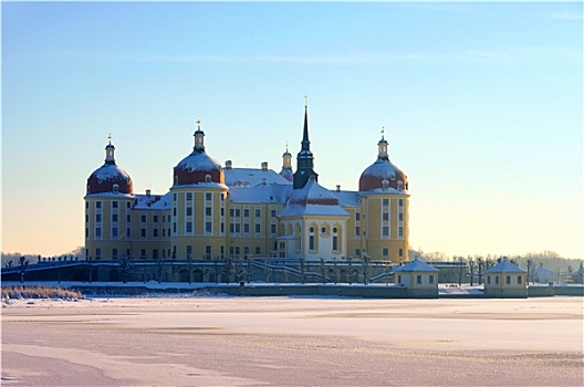 莫里茨堡,冬天,城堡