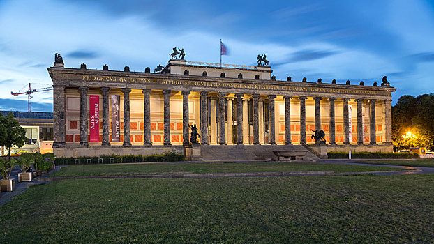 博物馆,蓝色,钟点,柏林,德国,欧洲