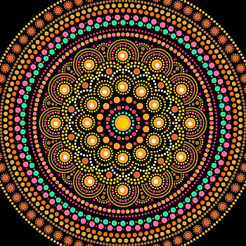 圆点,绘画,宗教坛场,土著,风格,圆,设计,艺术,装饰