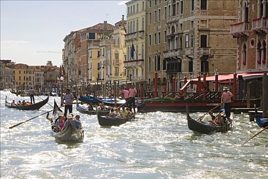小船,交通,大运河,威尼斯,威尼托,意大利,欧洲