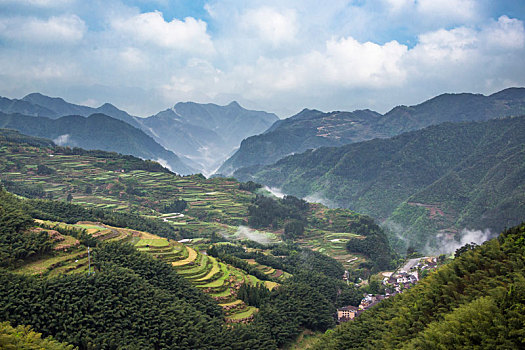 遂昌南尖岩田园风光