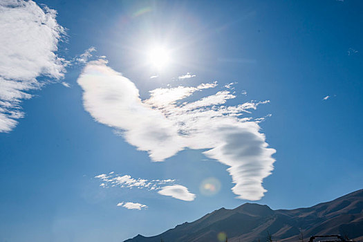 赛里木湖天空中的云彩