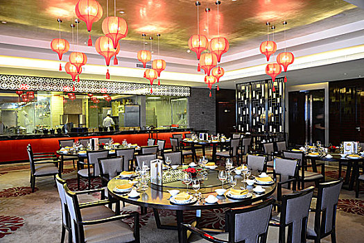 广州圣丰索菲特大酒店内的用餐环境,广东广州天河区