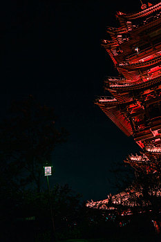 中国风建筑夜景